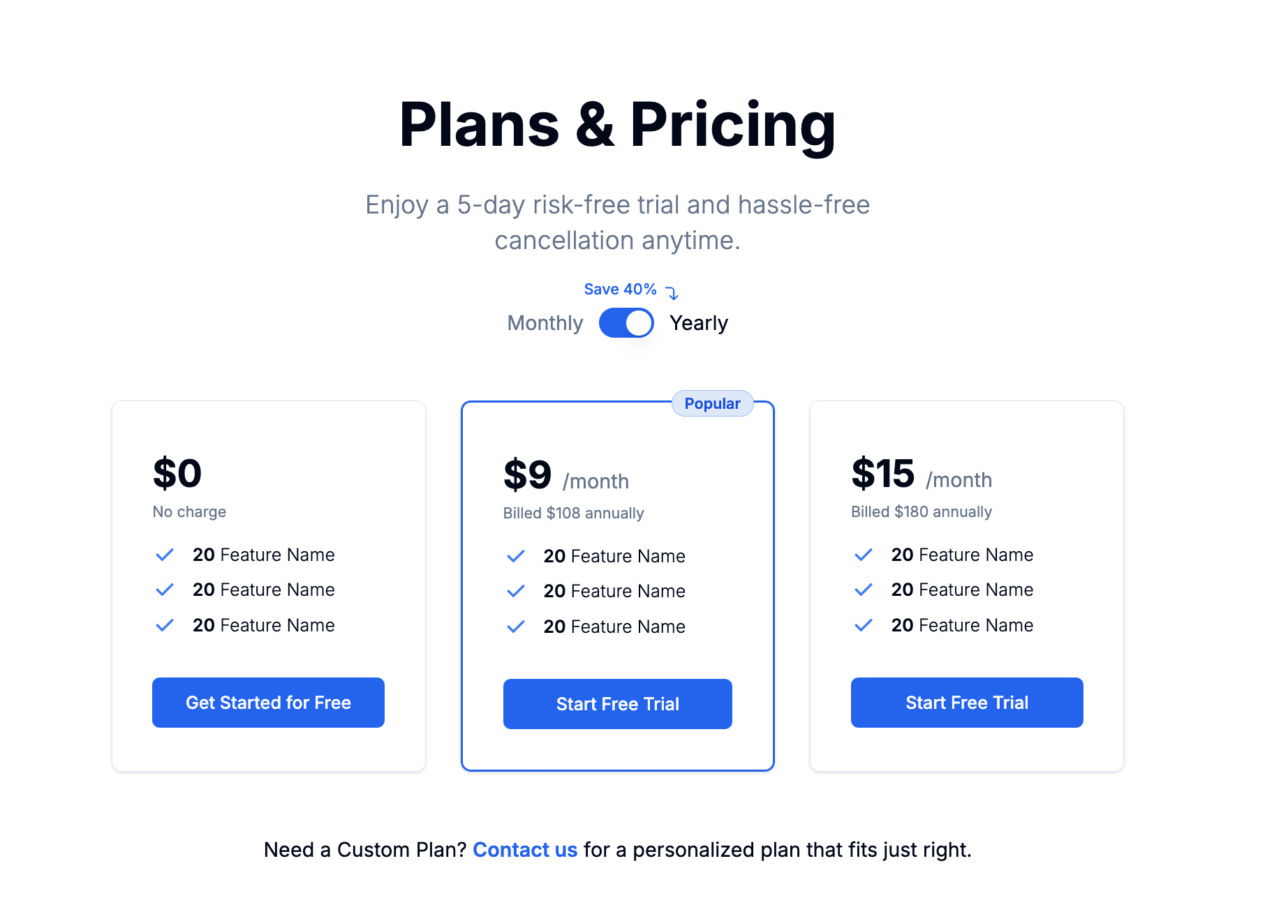 Pricing Page Image